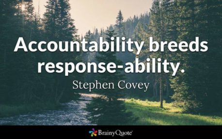 Accountability breeds responsibility 